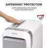 Fellowes LX Series Aktenvernichter LX221 20 Blatt Mikroschnitt-Aktenvernichter mit 30-Liter-Auszugsbehälter Höchste Sicherheit P5 Weiß