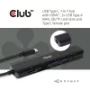 CLUB3D USB-C 7-in-1 Hub HDMI 4K60Hz SD TF Kartenslot 2x USB Typ A USB Typ C PD RJ45 Funktioniert mit Thunderbolt 3