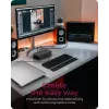 ICY BOX IB-DK8801-TB4 Kabelgebunden Thunderbolt 4 Anthrazit, Schwarz