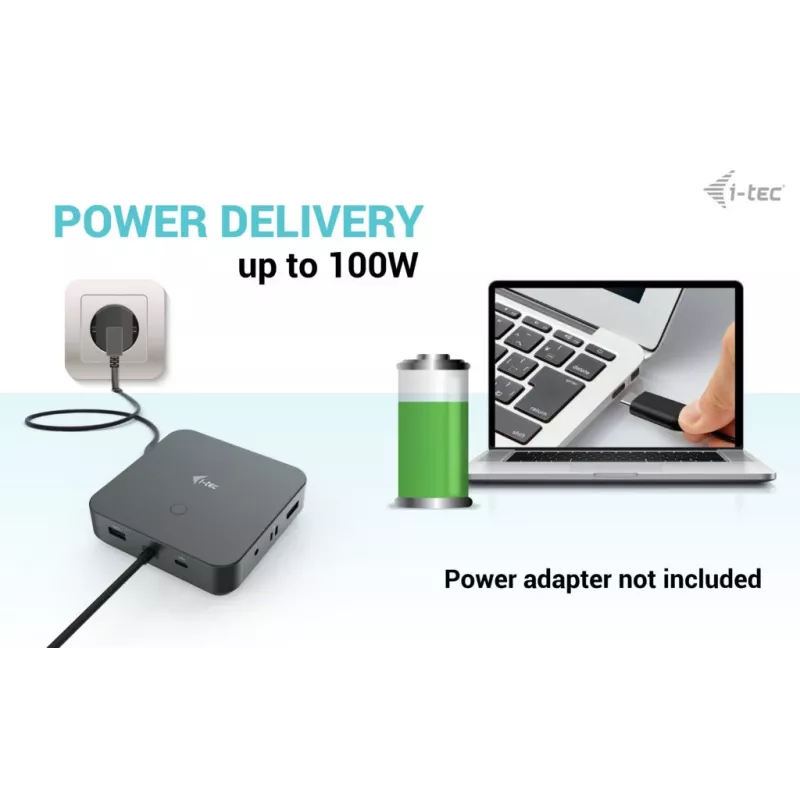 i-tec USB-C HDMI Dual DP Dockingstation mit Power Delivery 100 W