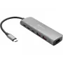 Sandberg USB-C Dock HDMI + 2xUSB-A + 2xUSB-C + PD100W, Kabelgebunden, USB 3.2 Gen 1 (3.1 Gen 1) Typ-C, 100 W, Aluminium, 4K Ultra HD, 3840 x 2160 Pixel