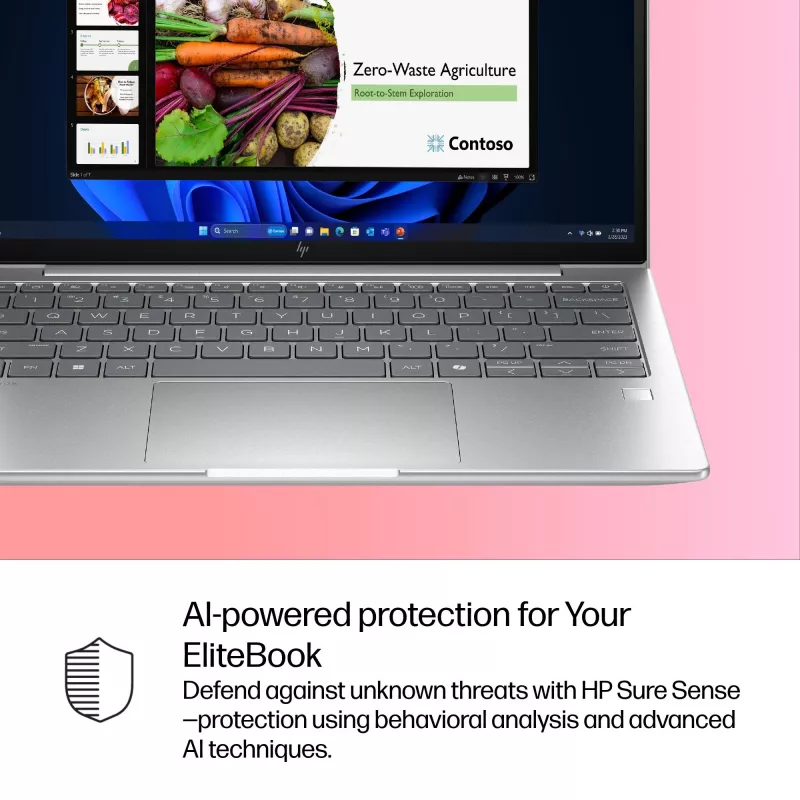 HP EliteBook 6 G1i Intel Core Ultra 5 225U Laptop 33,8 cm (13,3 Zoll) WUXGA 16 GB DDR5-SDRAM Wi-Fi 7 (802.11be) Windows 11 Pro AI PC Silber