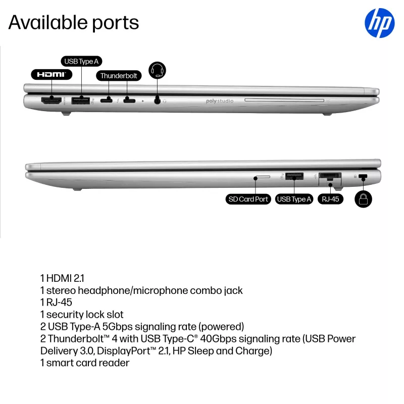 HP EliteBook 6 G1i Intel Core Ultra 7 255U Laptop 40,6 cm (16 Zoll) WUXGA 16 GB DDR5-SDRAM Wi-Fi 7 (802.11be) Windows 11 Pro AI PC Silber