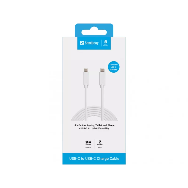 USB-C Ladekabel Sandberg 136-17 2M 65W