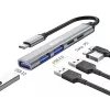Sandberg USB-C zu 3xUSB-A+2xUSB-C SAVER USB 3.2 Gen 1 Grau Aluminium