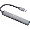 Sandberg USB-C zu 3xUSB-A+2xUSB-C SAVER USB 3.2 Gen 1 Grau Aluminium