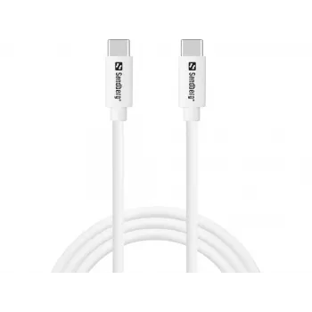 Sandberg USB-C USB-C 65W 1M SAVER, 1 m, USB C, USB C, USB 2.0, Weiß
