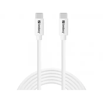 Sandberg USB-C USB-C 65W 2M SAVER, 2 m, USB C, USB C, USB 2.0, Weiß