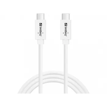 Sandberg USB-CC USB 3.2 Gen2 100W, 1M, 1 m, USB C, USB C, USB 3.2 Gen 2 (3.1 Gen 2), 10 Gbit/s, Weiß