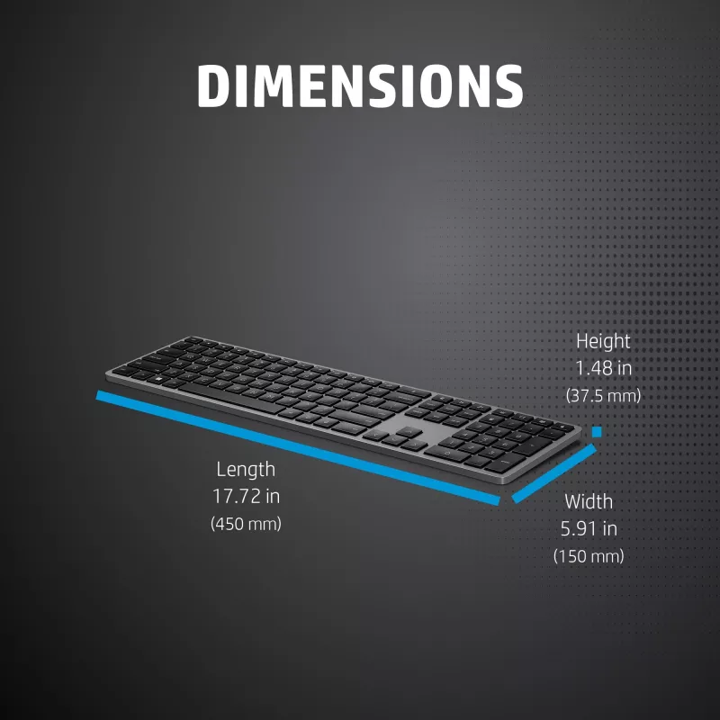 HP 975 Dual-Mode Wireless Tastatur Full-size Mechanical QWERTY