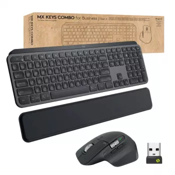 Tastatur-Maus-Kombination Logitech MX Keys Combo for Business Gen 2