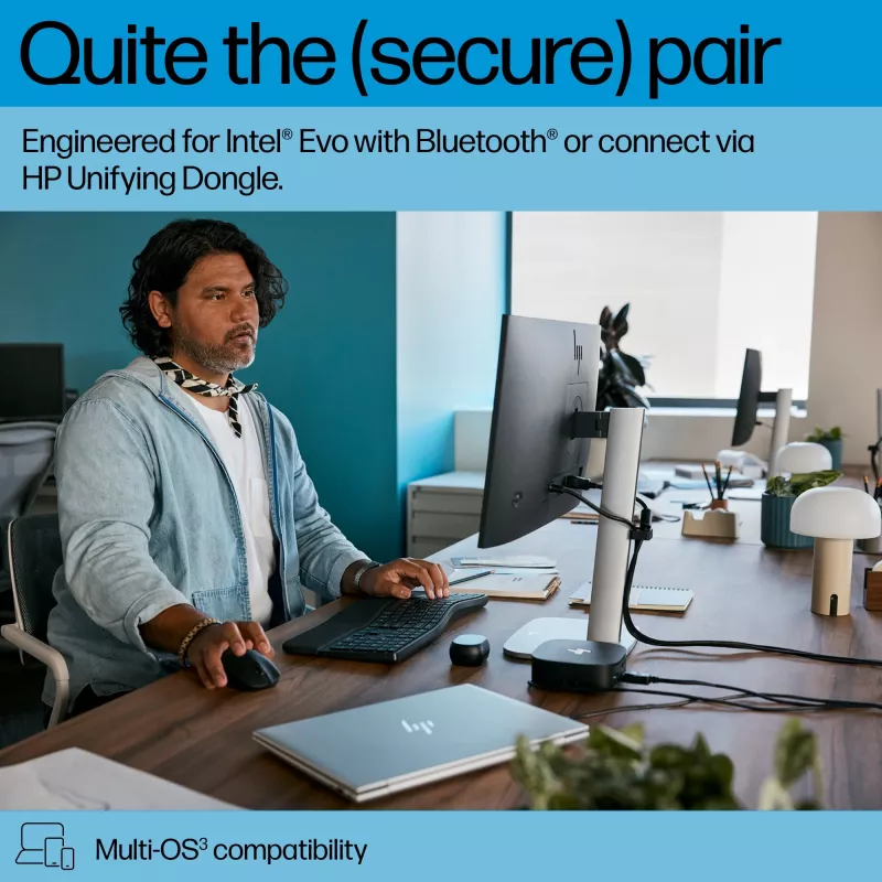 HP 685 Comfort Dual-Mode Tastatur- und Maus-Set Full-Size Wireless Bluetooth