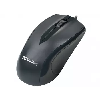 Sandberg USB-C-Maus, beidhändig, optisch, USB Type-C, 1200 DPI, Schwarz
