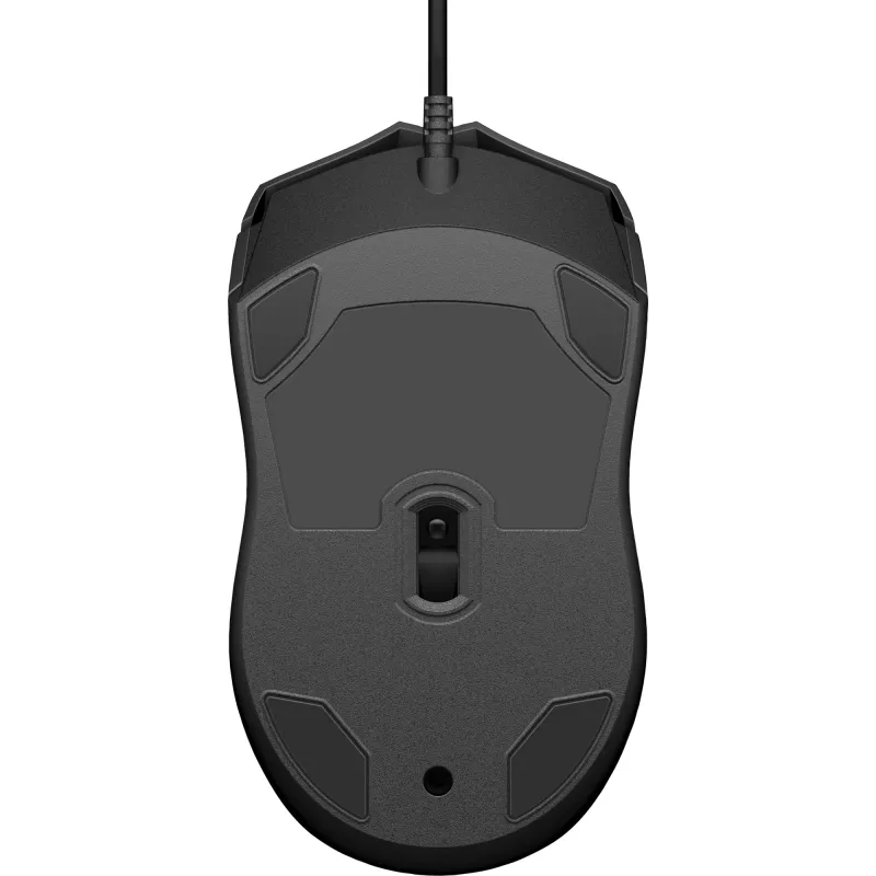 HP Kabelgebundene Maus 100, beidhändig, optisch, USB Typ-A, 1600 DPI, Schwarz
