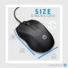 HP Kabelgebundene Maus 100, beidhändig, optisch, USB Typ-A, 1600 DPI, Schwarz