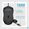 HP Kabelgebundene Maus 100, beidhändig, optisch, USB Typ-A, 1600 DPI, Schwarz