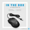 HP Kabelgebundene Maus 100, beidhändig, optisch, USB Typ-A, 1600 DPI, Schwarz