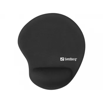 Sandberg Gel-Mauspad Handgelenkauflage BULK, Schwarz, Monochromatisch, Handgelenkauflage, Rutschfeste Basis