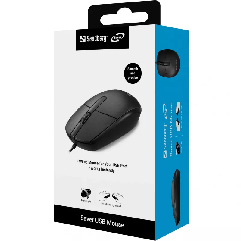 Sandberg Saver USB Maus, beidhändig, USB Typ-A