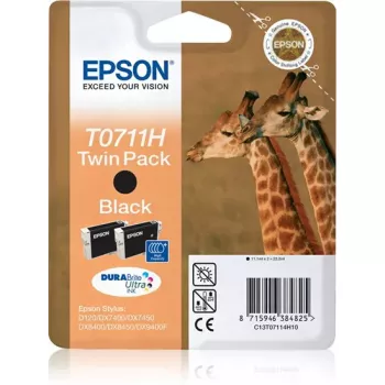 Epson Giraffe Twinpack Schwarz T0711H DURABrite Ultra Tinte