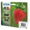 Epson Strawberry Multipack 4-Farben 29 Claria Home Tinte, Schwarz, Cyan, Magenta, Gelb, 5,3 ml, 3,2 ml, 1 Stk., 175 Seiten, Multipack