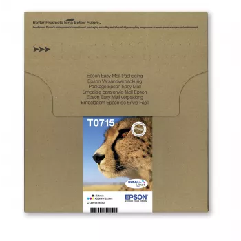 Epson Multipack 4-Farben T071 EasyMail, Standard Yield, Schwarz, Cyan, Magenta, Gelb, 7,4 ml, 5,5 ml, 1 Stk., Multipack