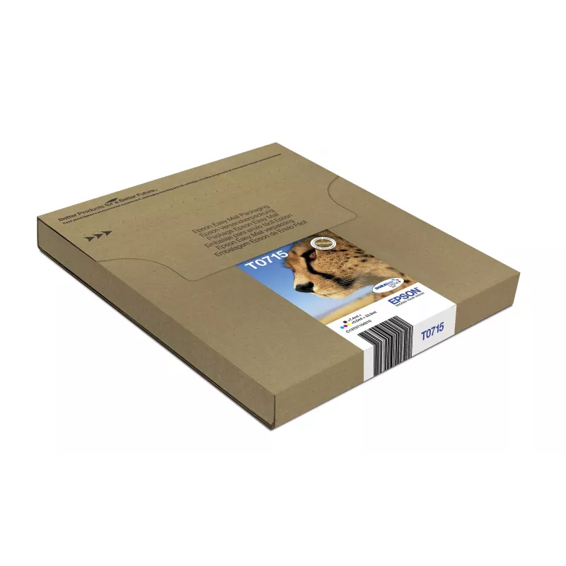 Epson Multipack 4-Farben T071 EasyMail, Standard Yield, Schwarz, Cyan, Magenta, Gelb, 7,4 ml, 5,5 ml, 1 Stk., Multipack