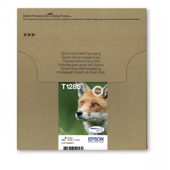 Inkjet-Multipack-Tintenpatronen Epson Fox T128 EasyMail — 4 Farben (Schwarz 5,9 ml; Cyan/Magenta/Gelb 3,5 ml)