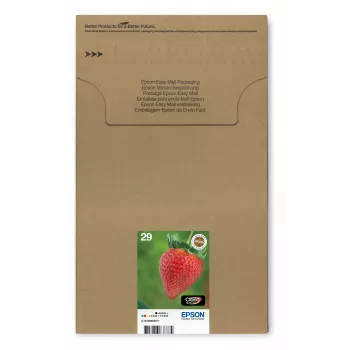 Epson Strawberry Multipack 4-Farben 29 EasyMail, Standard-Reichweite, Schwarz, Cyan, Magenta, Gelb, 5,3 ml, 3,2 ml, 1 Stück, Mehrfachpackung