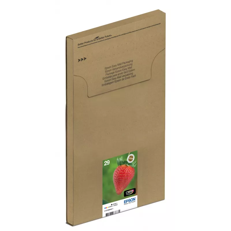 Epson Strawberry Multipack 4-Farben 29 EasyMail, Standard-Reichweite, Schwarz, Cyan, Magenta, Gelb, 5,3 ml, 3,2 ml, 1 Stück, Mehrfachpackung