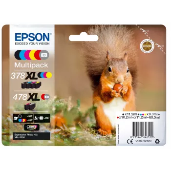Epson Squirrel Multipack 6-Farben 378XL / 478XL Claria Photo HD Tinte