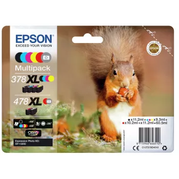 Epson Squirrel Multipack 6-Farben 378XL / 478XL Claria Photo HD Tinte