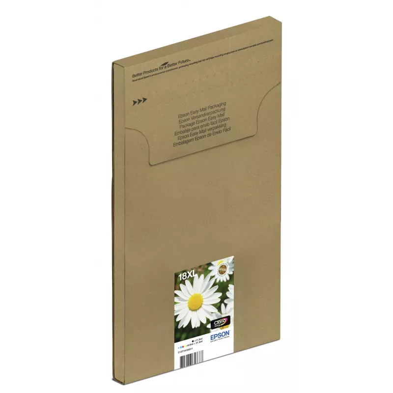 Epson Daisy Multipack 4-Farben 18XL EasyMail, Hohe (XL) Reichweite, Schwarz, Cyan, Magenta, Gelb, 11,5 ml, 6,6 ml, 1 Stk., Multipack