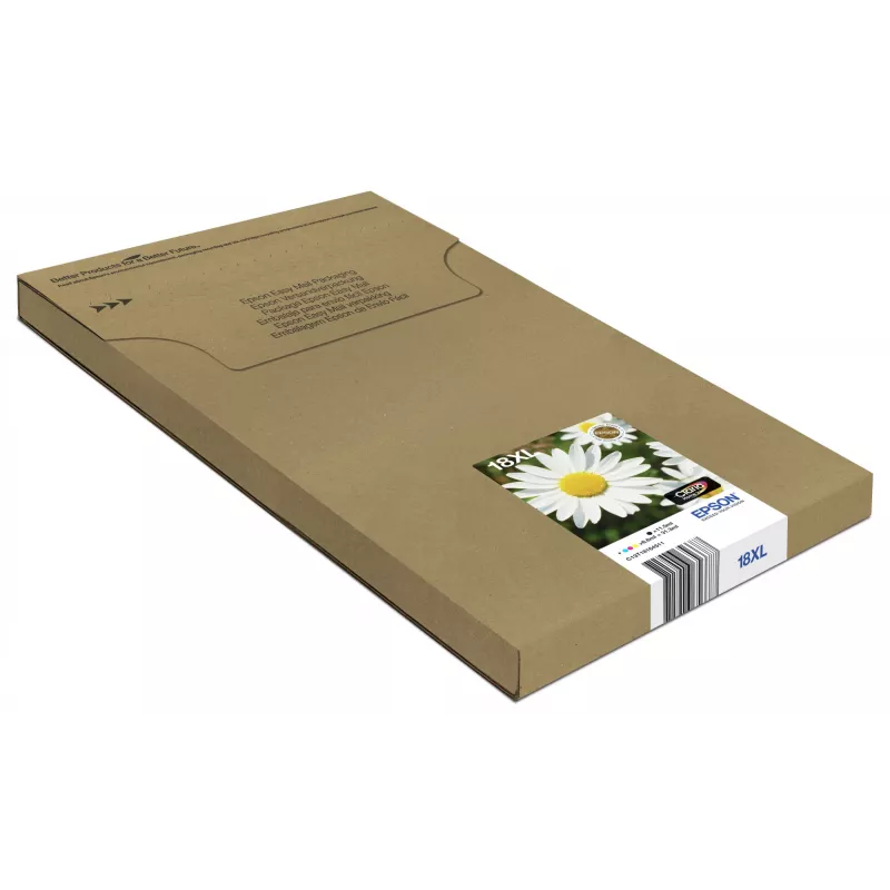 Epson Daisy Multipack 4-Farben 18XL EasyMail, Hohe (XL) Reichweite, Schwarz, Cyan, Magenta, Gelb, 11,5 ml, 6,6 ml, 1 Stk., Multipack