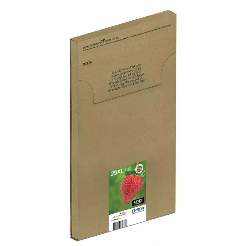 Epson Strawberry Multipack 4-farbig 29XL EasyMail, High (XL) Yield, Schwarz, Cyan, Magenta, Gelb, 11,3 ml, 6,4 ml, 1 Stk., Mehrfachpackung