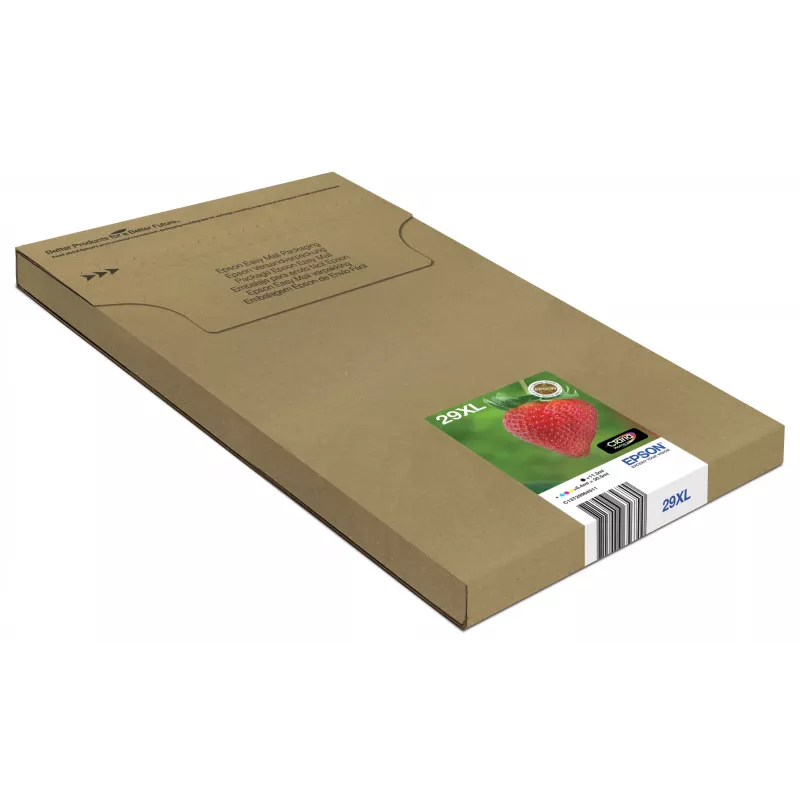 Epson Strawberry Multipack 4-farbig 29XL EasyMail, High (XL) Yield, Schwarz, Cyan, Magenta, Gelb, 11,3 ml, 6,4 ml, 1 Stk., Mehrfachpackung