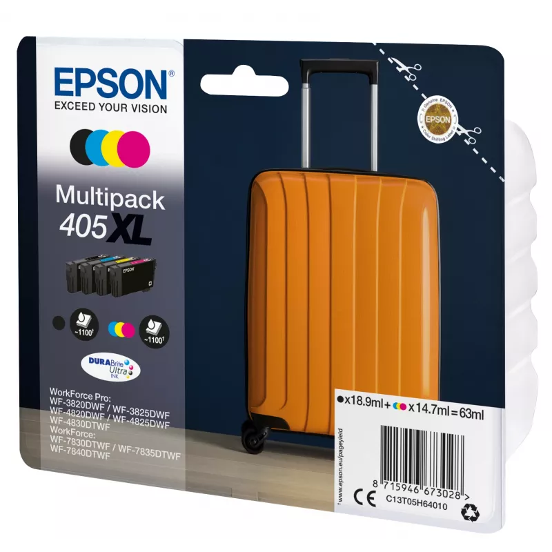 Epson 405XL Tintenpatrone 1 Stück Original hohe (XL) Reichweite Schwarz, Cyan, Magenta, Gelb