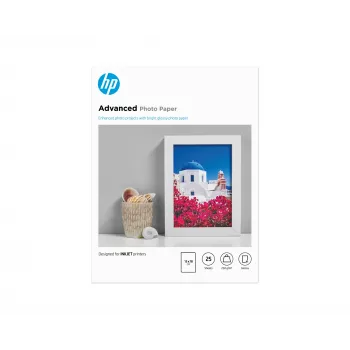 HP Advanced Photo Paper, Glossy, 250 g/m², 13 x 18 cm (127 x 178 mm), 25 Blatt