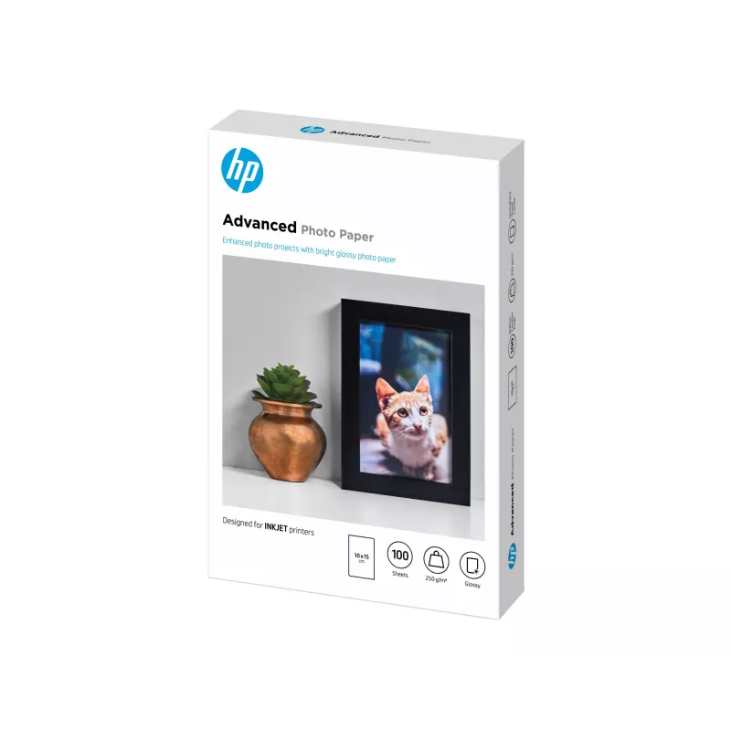 HP Advanced Photo Paper Glossy 250 g/m2 10 x 15 cm (101 x 152 mm) 100 Blatt