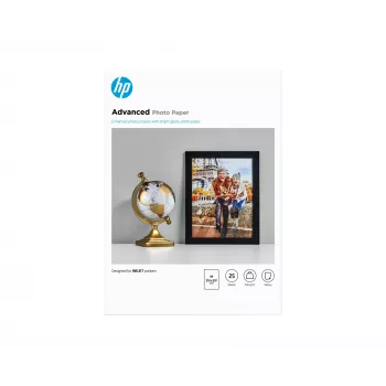 HP Advanced Fotopapier, glänzend, 250 g/m², A4 (210 x 297 mm), 25 Blatt