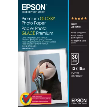 Epson Premium Glossy Photo Paper - 13x18cm - 30 Blatt