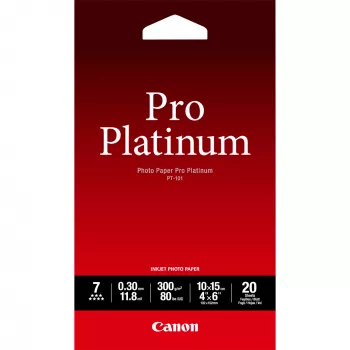 Fotopapier, Canon, PT-101 Pro Platinum 4x6 Zoll – 20 Blatt
