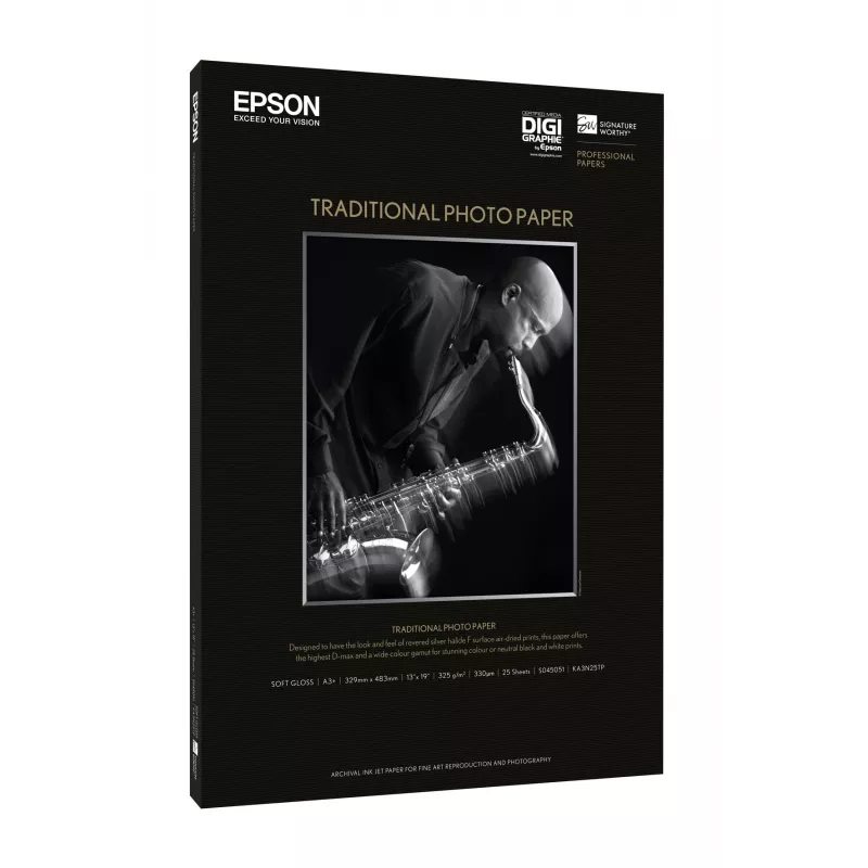 Epson Traditional Photo Paper, DIN A4, 330g/m², 25 Blatt