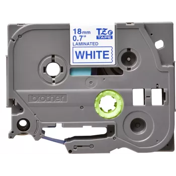 Brother TZE-243 Beschriftungsband Blau auf Weiß