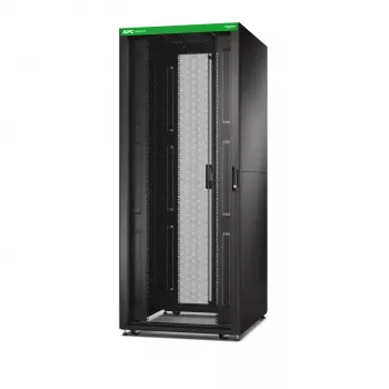 APC Easy Rack, 42U, schwarz, mit Dach, Rollen, Füßen, 4 Halterungen und Seitenwänden, ohne Boden, 1991H x 800B x 800T mm