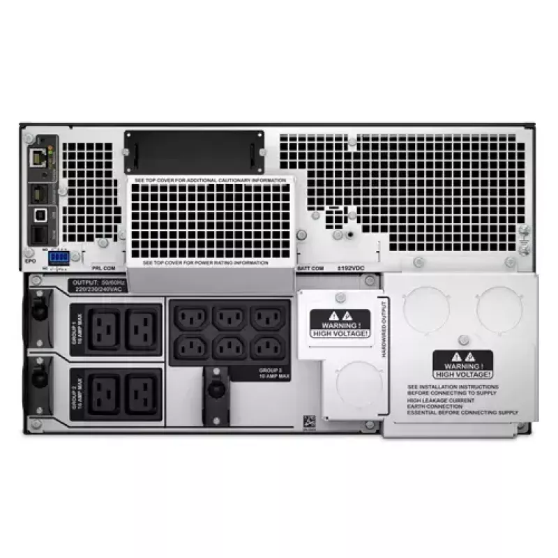APC Smart-UPS On-Line SRT8KRMXLI - 8kW/VA, 6x C13 + 4x C19 + Hardwire 1-Phasen-Ausgang, Rackmontage, integrierte NMC