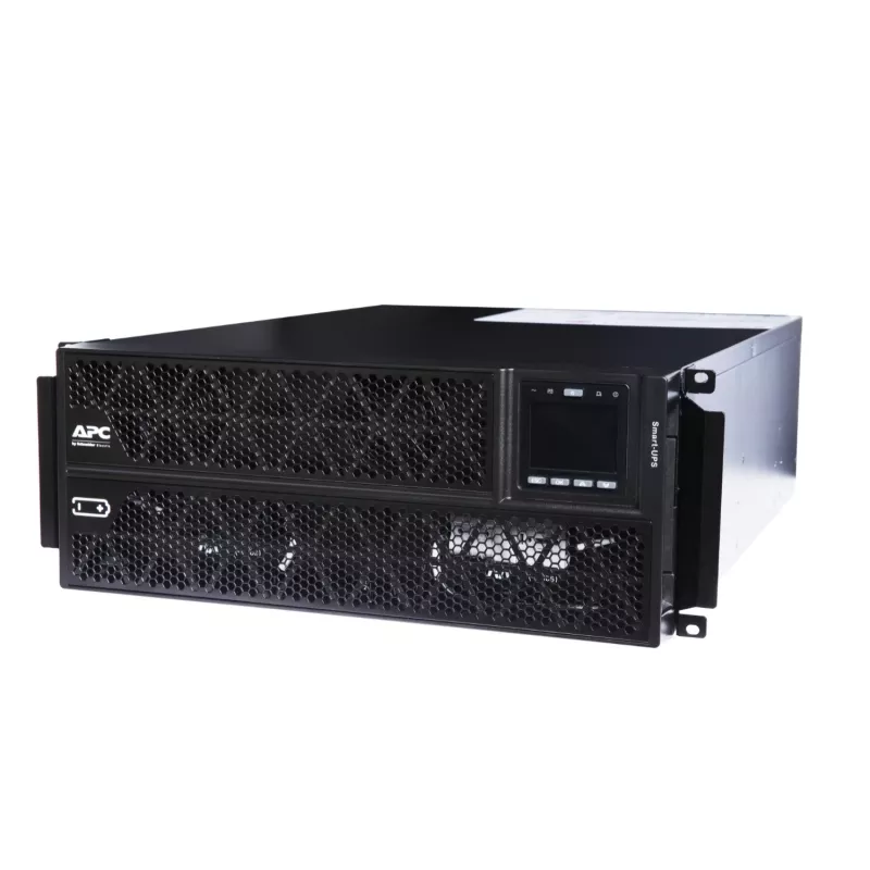 APC Smart-UPS On-Line, 5kVA/5kW, Rack/Tower, 230V, 2x IEC C13+1x IEC C19+Hartverdrahtung 3-adrig (H+N+E) Ausgänge, Netzwerkkarte, ohne Schienenkit