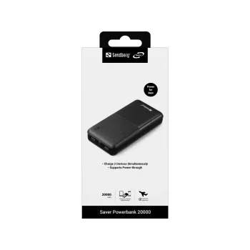 Tragbare Powerbank Sandberg Saver Powerbank 20000, 20000 mAh
