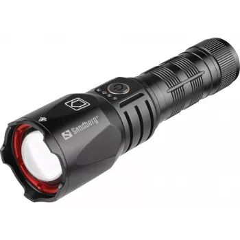 Sandberg Survivor Torch Powerbank 5000, Hand-Taschenlampe, Schwarz, Aluminium, IPX4, -30 – 40 °C, FCC, RoHS, UKCA, CE