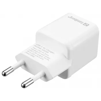 Sandberg USB-C AC Charger PD20W SAVER, Innenbereich, AC, 12 V, 3 A, Weiß